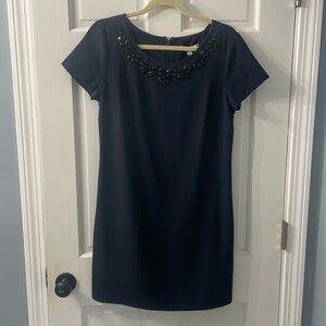 Navy blue banana republic shift dress